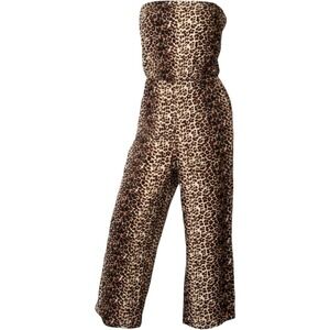 (A10) Cosmic Beauty‎ Leopard Print Strapless Wide Leg Jumpsuit Plus Size 3X NWT
